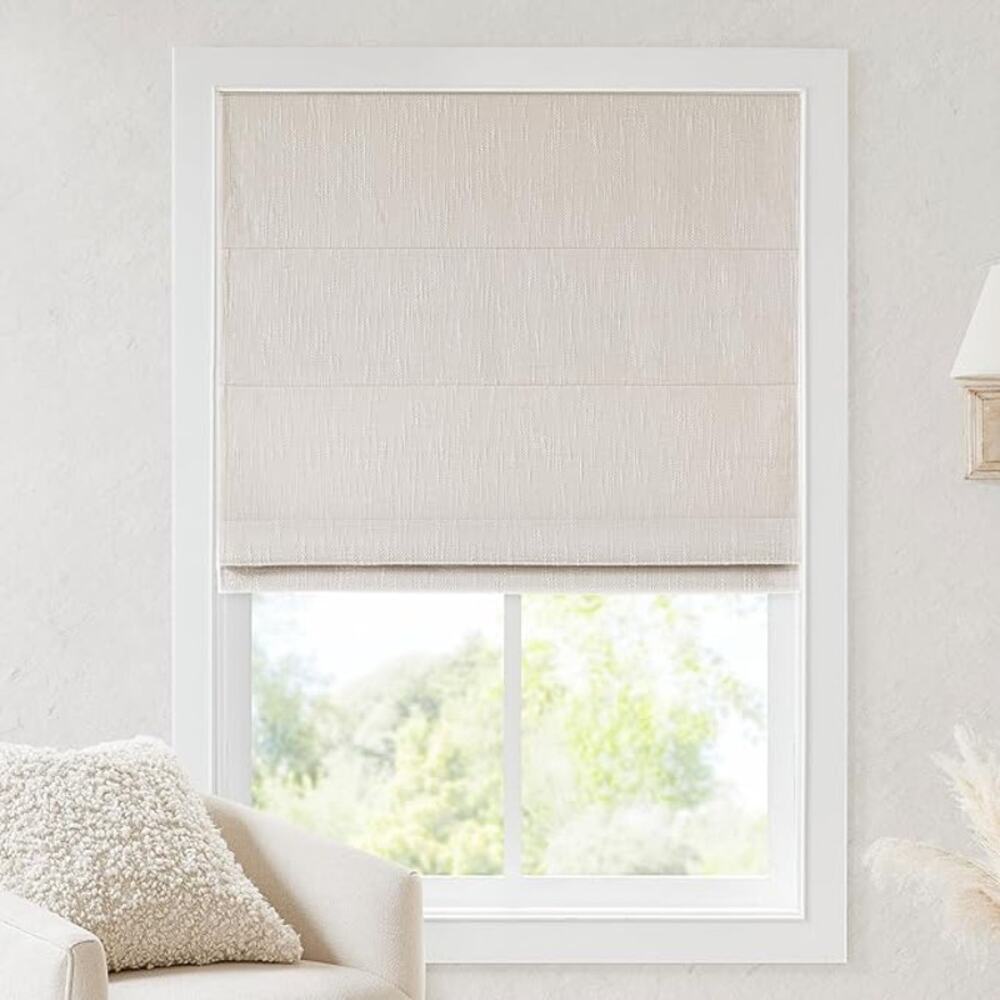 27x64 Madison Park Quincy Cordless 100% Blackout Roman Shade